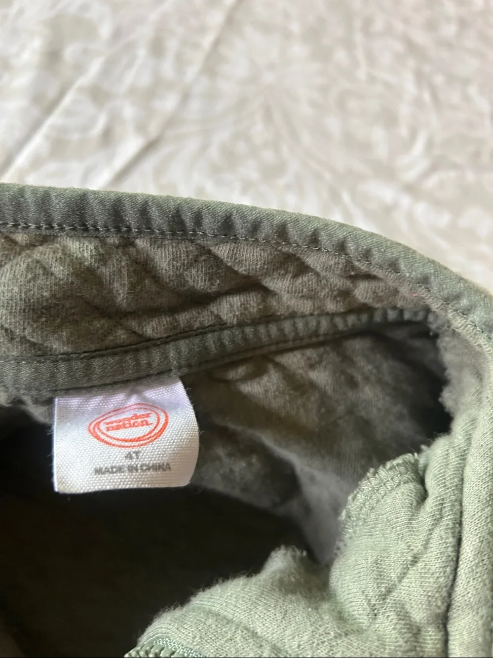 wonder nation Olive Quilted Half-Zip Pullover